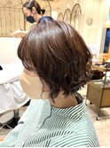 ボブ×パーマ