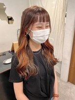 【ulu yui】ミルクティーベージュ×ペールオレンジ