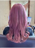 ウルフ×ピンクカラー【髪質改善/デザインカラー】