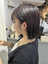 カフカ(CAFCA)&nbsp;ラベンダーピンク×切りっぱなしボブ.