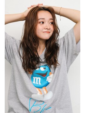 オンク 新宿(onk) 黒髪/グレーベージュ/レイヤーロング/前髪パーマ[新宿駅]