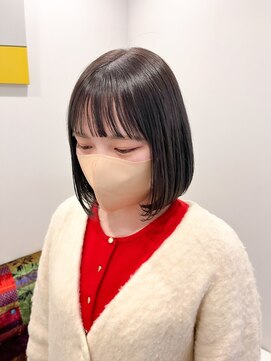 アンヘアー 元町三宮(UNHAIR) ナチュラルボブ×ぱっつん前髪