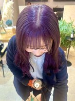 ディッセンバー 神宮前(December) 紫カラー/ぶどうカラー/暖色パープル/ブリーチカラー/渋谷