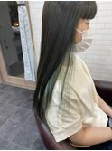 グリーン×イヤリングカラー