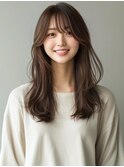 ★グレージュデザインカラーハッシュカットツートンカラーボブ
