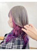 【kanon松戸】青木優歩　ピンク×パープル　インナーカラー