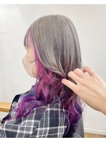 カノン(kanon)&nbsp;【kanon松戸】青木優歩　ピンク×パープル　インナーカラー