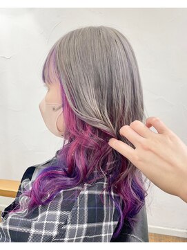 カノン(kanon) 【kanon松戸】青木優歩　ピンク×パープル　インナーカラー