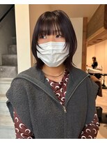 メゾンシアー(Maison Sheer) レイヤーボブ/ワインレッド