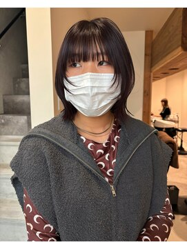 メゾンシアー(Maison Sheer) レイヤーボブ/ワインレッド