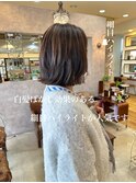 【細目ハイライト】ナチュラルに白髪ぼかしされたい方向け。