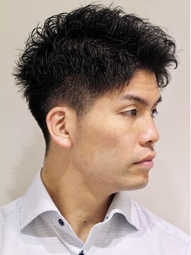 ポルテオムプレス(PORTE HOMME PRES) 癖毛風刈り上げアップバングしょ