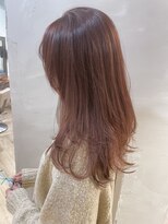 シュリット(schritt)&nbsp;ロングレイヤーブリーチなし透明感ピンクベージュ渋谷mutsuki