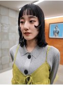 レイヤーカット ウルフカット フェイスレイヤー オン眉