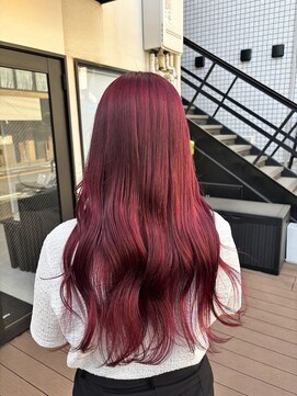 アイズ 横浜(IS) 【KAZUKI】ブリーチ1回 アリエルレッドカラー♪♪