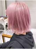 【10代20代人気】ボブヘア×ペールピンクベージュ原宿