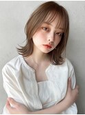ミルクブラウン/ブリーチなし/ナチュラルショートくびれレイヤー