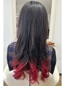 ウルウール グラデーションカラーレッド