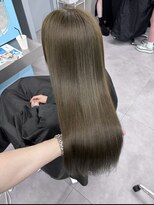 ノー バイ イオエ 西梅田(no. by ioe)&nbsp;ブリーチなしカラー/髪質改善/ミルクティーベージュ/小顔ヘア