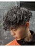 メンズカット+波巻きスパイラルパーマ￥11000