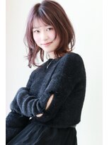 ステラ ヘア デザイン サロン(STELLA hair design salon)&nbsp;大人女子顔周りレイヤー&ブリーチピンクベージュ　S