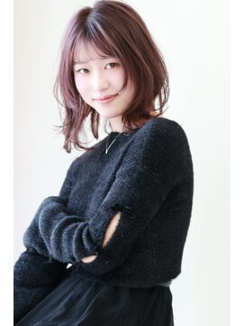 ステラ ヘア デザイン サロン(STELLA hair design salon) 大人女子顔周りレイヤー&ブリーチピンクベージュ S