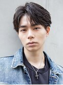 刈り上げマッシュツイストスパイラルメンズウルフ波巻きパーマ