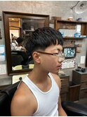 MEN’S HAIR/サーフカール/刈り上げセンターパート/印西