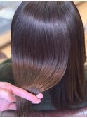 【髪質改善】く暗髪ベージュ×愛されストレート