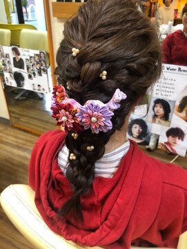 ヘアークリエーション アンベリール(hair creation embellir) ゆるゆる３つ編みの編みおろし