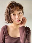 本八幡×ミニボブ×シースルーバング×ふんわりパーマボブ