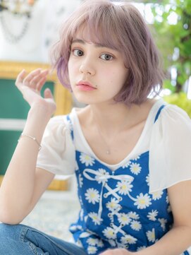 カバーヘア イヴ 戸頭店(COVER HAIR EVE) インナーカラーピンクくせ毛風小顔ハイライトa戸頭10代20代30代