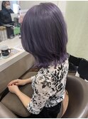 ケアブリーチ横浜ウルフカットヴァイオレットカラー