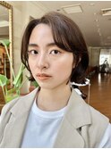 ボブ/ミニボブ/ニュアンスパーマ/グレージュ/20代30代40代銀座