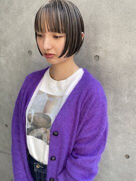 エッセンス(THE ESSENCE) ２tone bob/デザインカラーウェットヘアオリーブベージュ