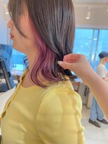 キャンバス バイ ネオリーブ 横浜西口(Canvas by neo.)&nbsp;イヤリングカラー ピンク ラベンダー ブリーチ