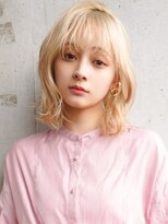 オーバーヘアー 所沢店(over hair) 【over hair】ハイトーンブロンド×くびれミディ