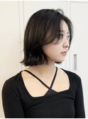 韓国ボブ/ブルーブラック/小顔カット顔まわりカット上野