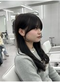 前髪顔まわり韓国ヘアレイヤーカットサイドバンク2wayバンク韓国