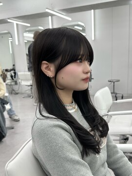 アマトウキョウ アユンチェ(AMA TOKYO×AYUNCHE) 前髪顔まわり韓国ヘアレイヤーカットサイドバンク2wayバンク韓国