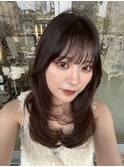 小顔レイヤー透明感カラーkchiara天神新名敬子