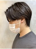 メンズロングミディアムヘアカットパーマニュアンスマッシュ調布