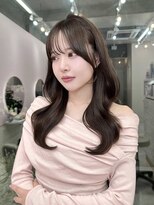 アディション 新宿(ADITION)&nbsp;前髪&顔周りカット×美人艶ブラウンベージュカラー髪質改善k