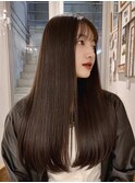 ストレートひし形レイヤー髪質改善ハッシュカットワンレンパーマ
