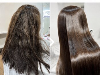シュクルヘアー(Sucre Hair)の写真/【我孫子駅徒歩1分】ベテランスタッフが、お悩みに合わせた施術で扱いやすい艶髪に☆