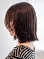 ヘアメイク バースデイ(Hair make Birth Day)&nbsp;ワンレングス/ワンレンボブ/ボブ/長めボブ/顔周り#流し前髪