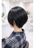 前下がり大人ショートボブ/丸み/くびれ/絶壁補正/小顔/30代40代