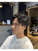 大人ツーブロックパーマ