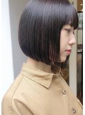 【SORA/学芸大学】大人可愛い毛先パーマ黒髪ショート外ハネボブ