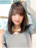 ●大人かわいい小顔ひし形セミロング20代30代40代表参道